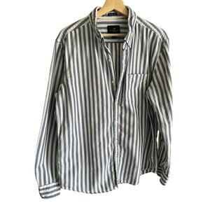 American Eagle Seriously Soft Mens Striped Button Down Size Large